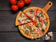 Рецепта Вегетарианска нисковъглехидратна пица с блат от карфиол